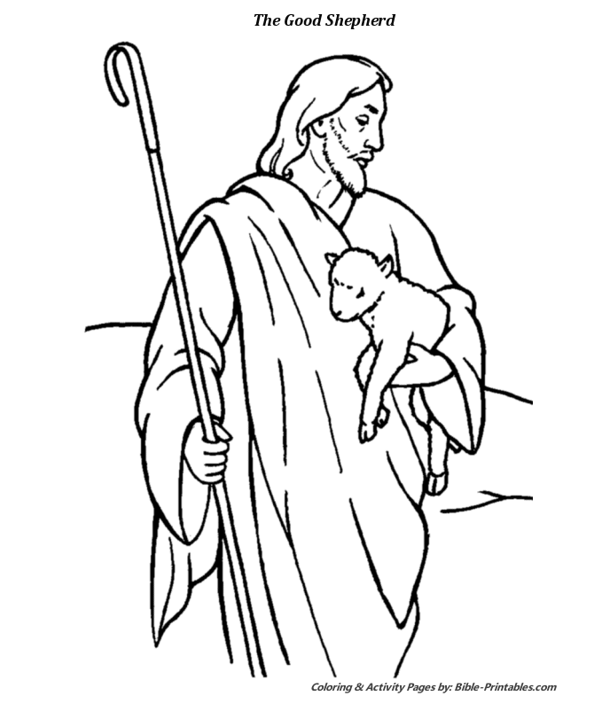 Jesus The Good Shepherd Coloring Pages