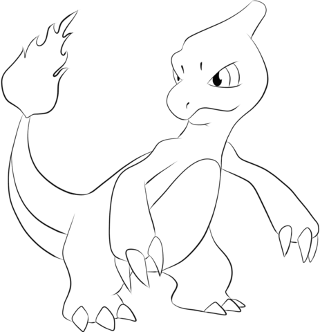Charmeleon coloring page | Free Printable Coloring Pages