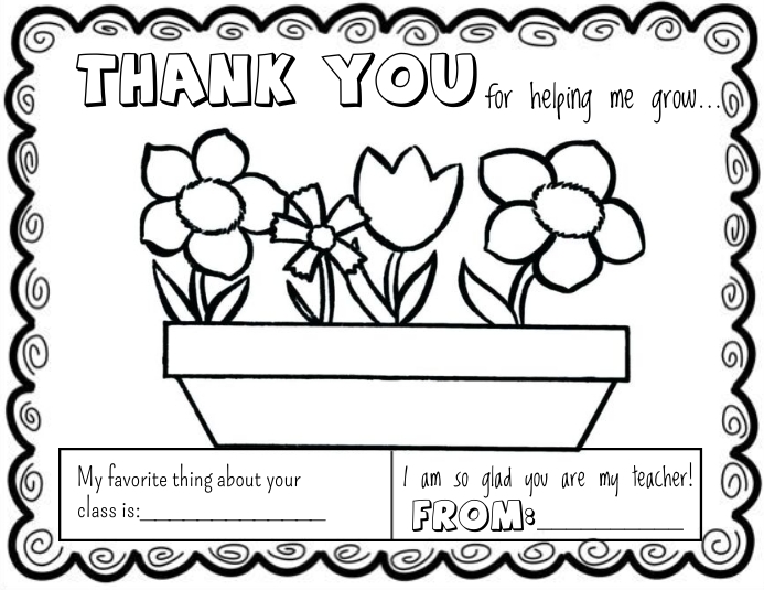 Teacher Appreciation Coloring Page Template Coloring Home