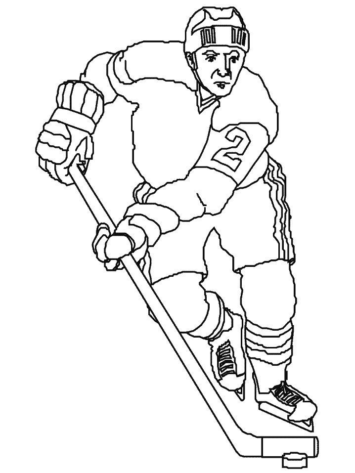 Hockey Player Coloring Pages - Hockey Coloring Pages - Coloring Pages For  Kids And Adults