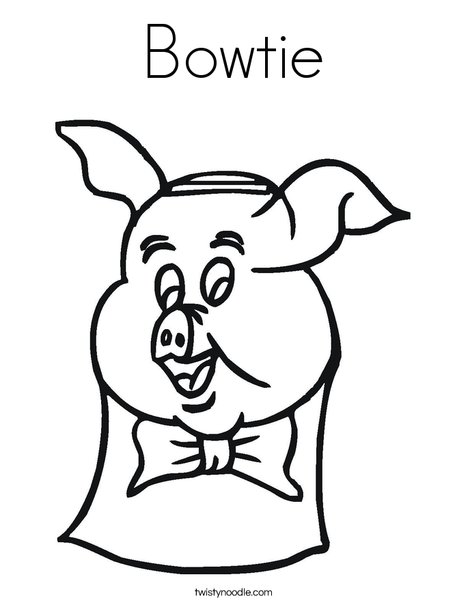 Bowtie Coloring Page - Twisty Noodle