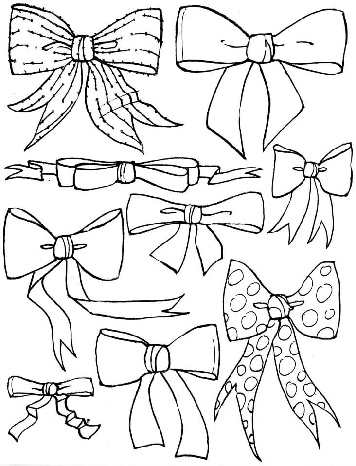 Bow Tie Coloring Page - Free Printable Coloring Pages for Kids
