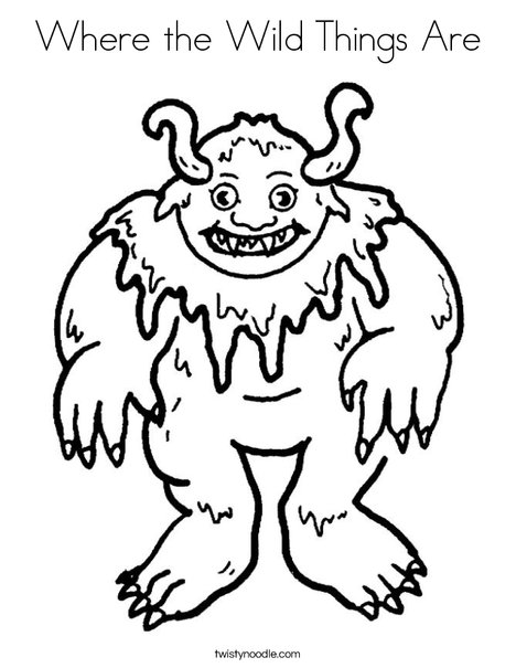 Where the Wild Things Are Coloring Page - Twisty Noodle