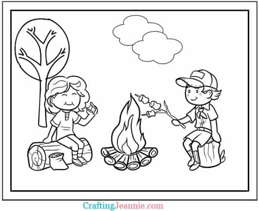 10 Camping Coloring Pages (FREE Printable) - Crafting Jeannie