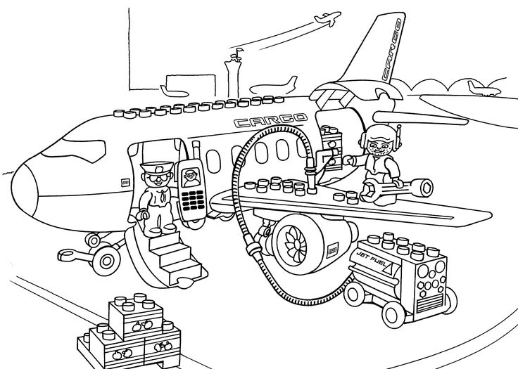 Airport coloring pages for kids