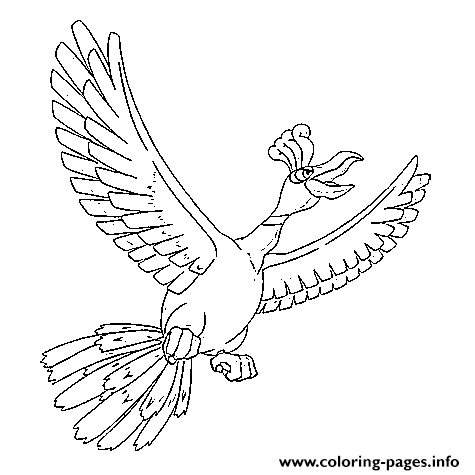 Ho Oh Generation 2 Coloring Pages Printable