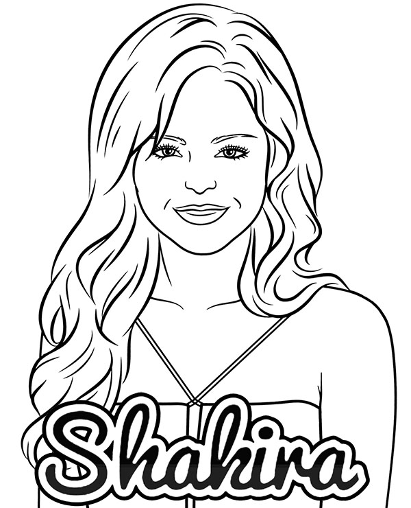 Shakira coloring page pop star coloring sheets with singers