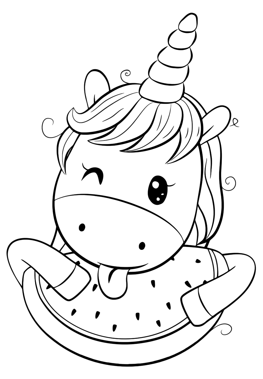 Cute unicorn coloring pages - YouLoveIt.com