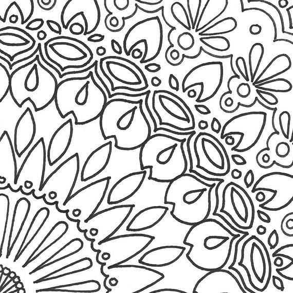 Mandala Adult Printable Coloring Page for mindfulness and | Etsy