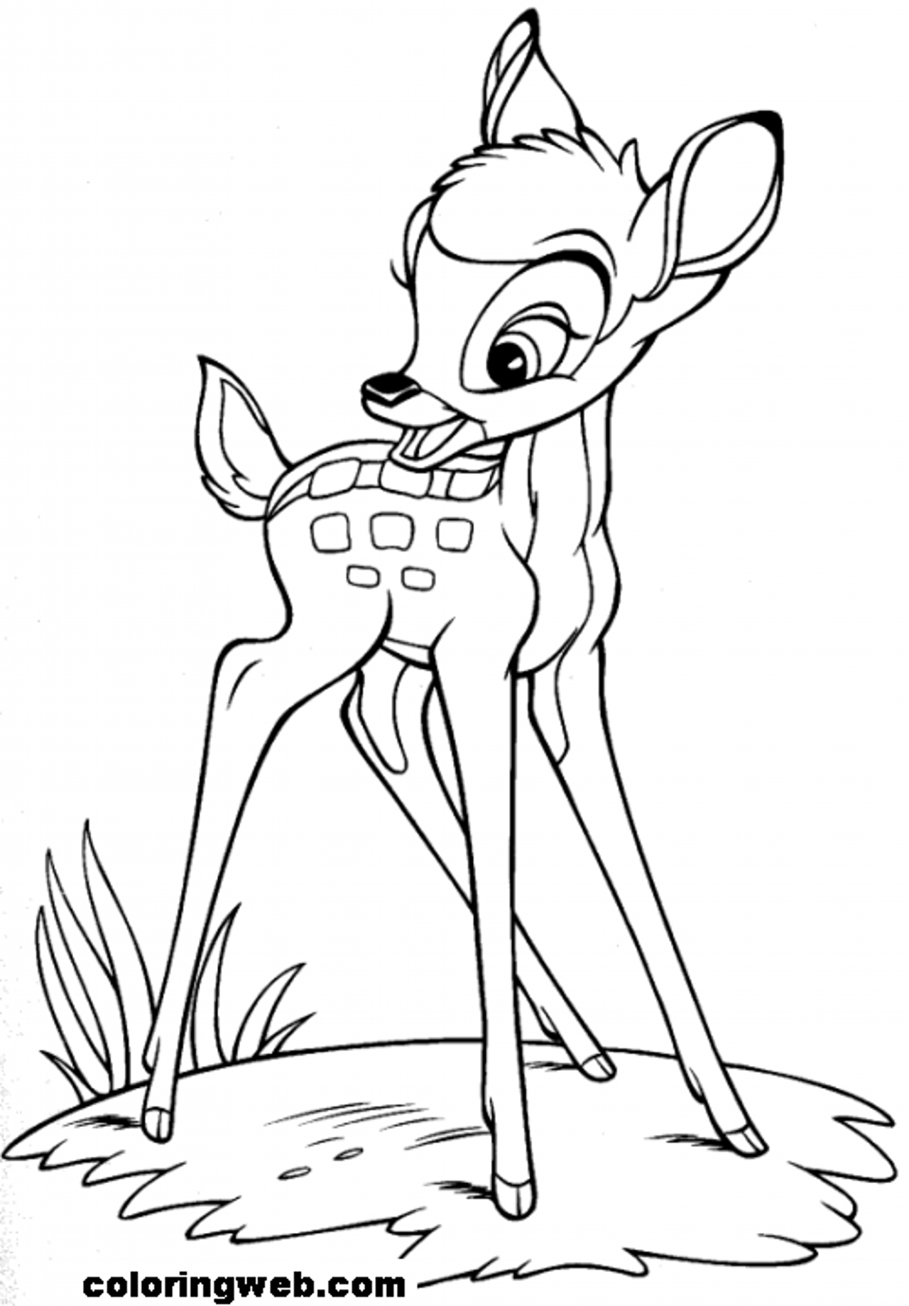 Bambi Coloring Page - Coloring Pages for Kids and for Adults