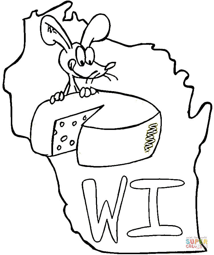 State Of Wisconsin coloring page | Free Printable Coloring Pages