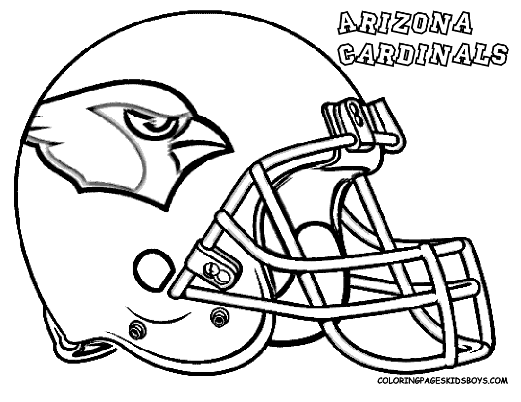 Cardinals Helmet Coloring Pages - Coloring Pages For All Ages