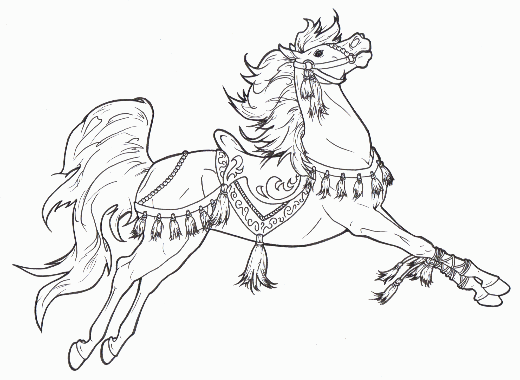 Carousel Horse Coloring Pages To Print Coloring Home
