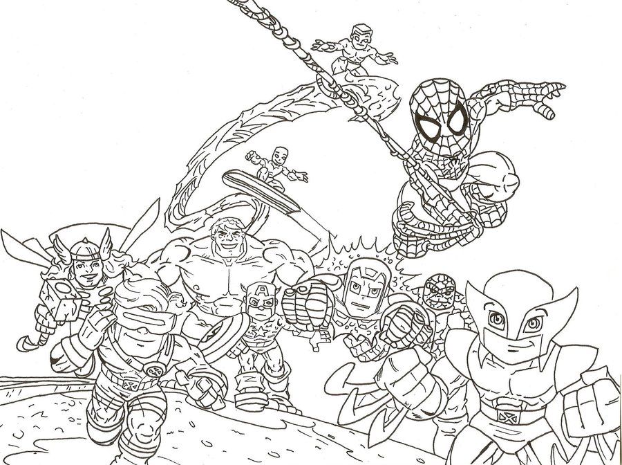 Marvel Superhero Coloring Books - High Quality Coloring Pages