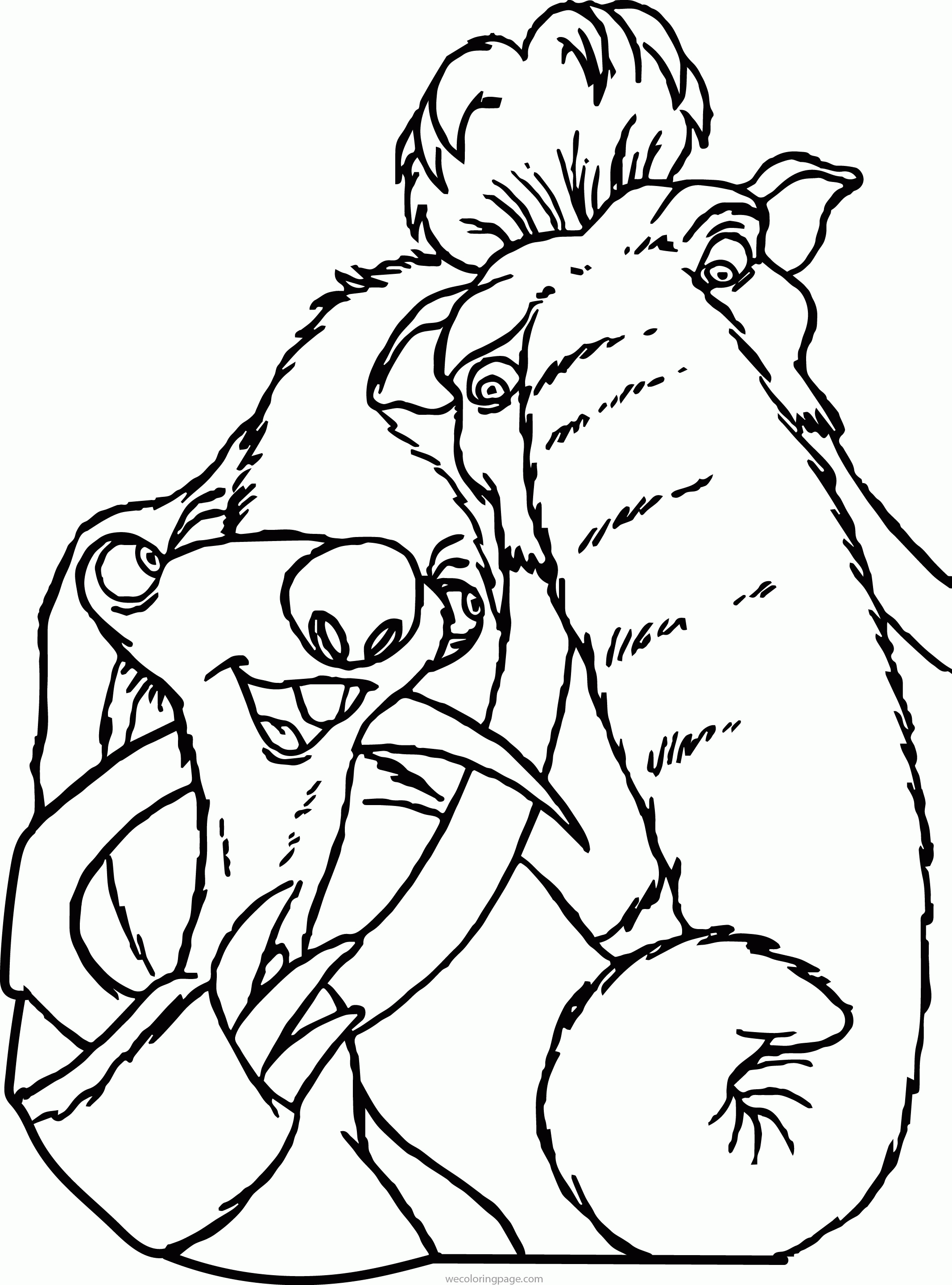 552 Simple Ice Age Coloring Pages Online for Kindergarten