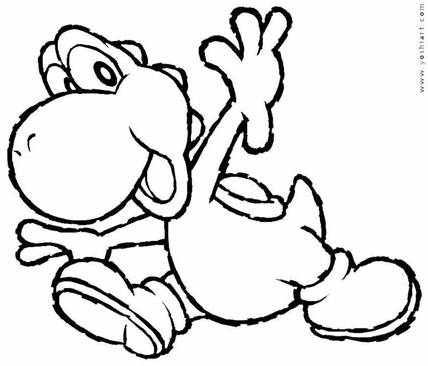 Yoshi coloring pages to print