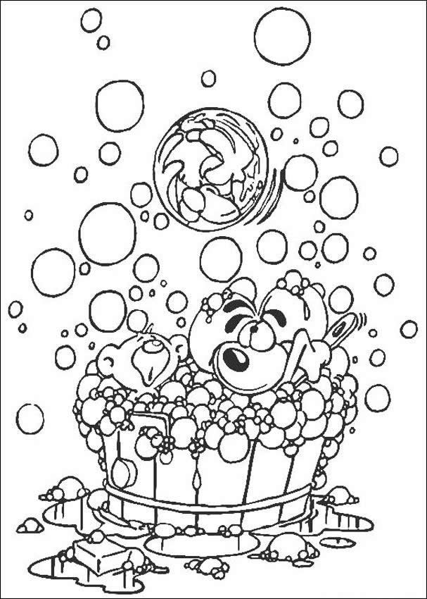 DIDDL coloring pages - Diddl having a bath