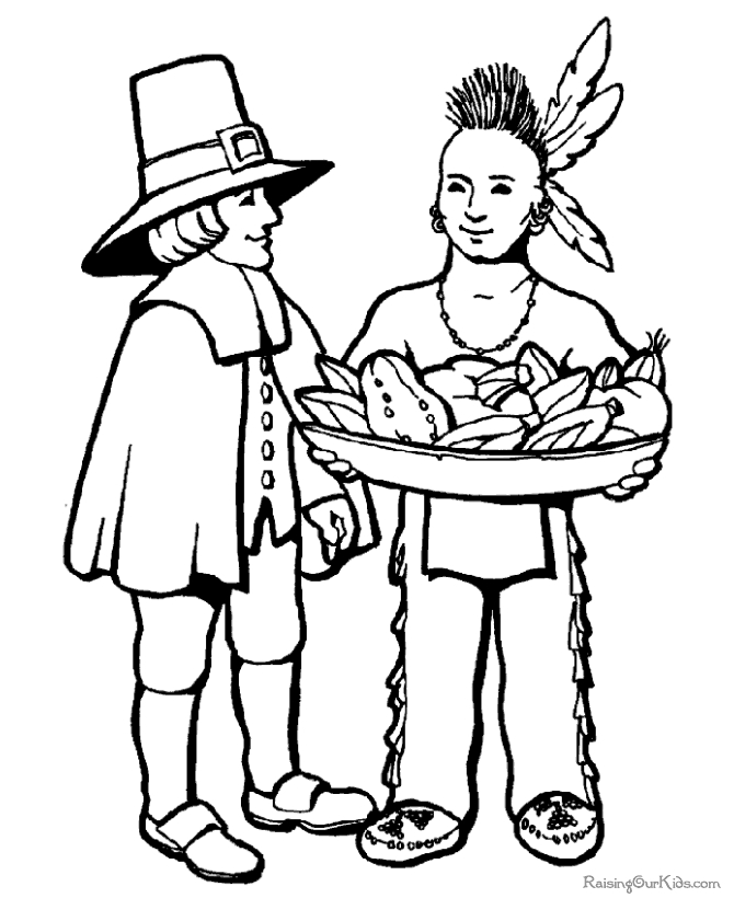Thanksgiving Coloring Pictures - Free and Printable