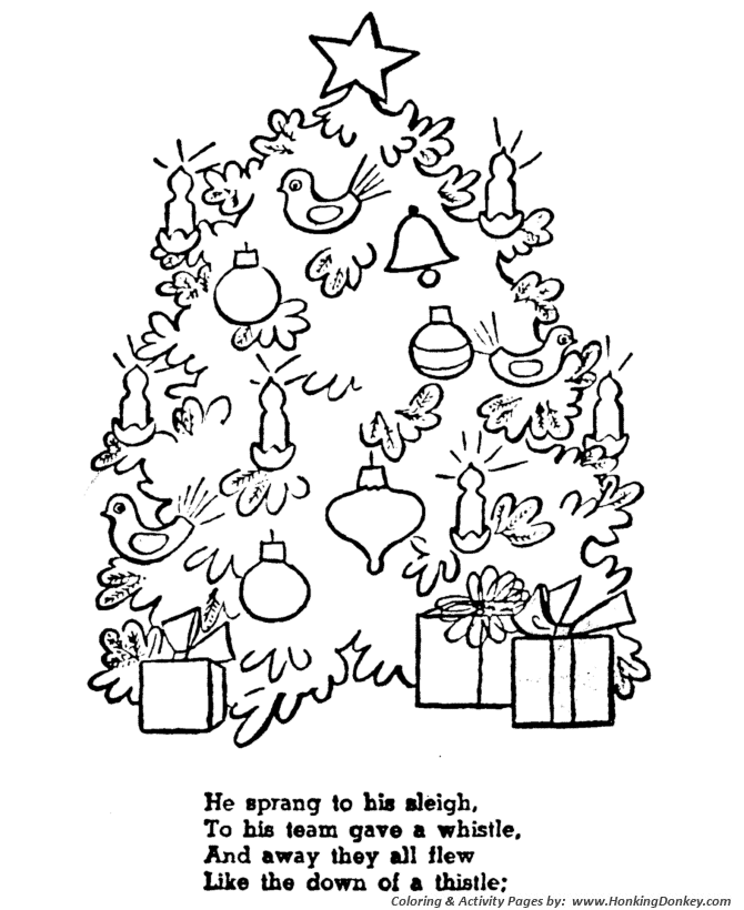 Night Before Christmas coloring pages | Christmas story coloring ...