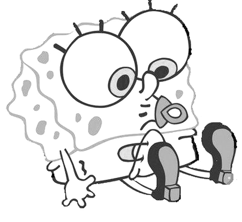 Little Baby Spongebob Coloring Pages For Kids Free Printable ...