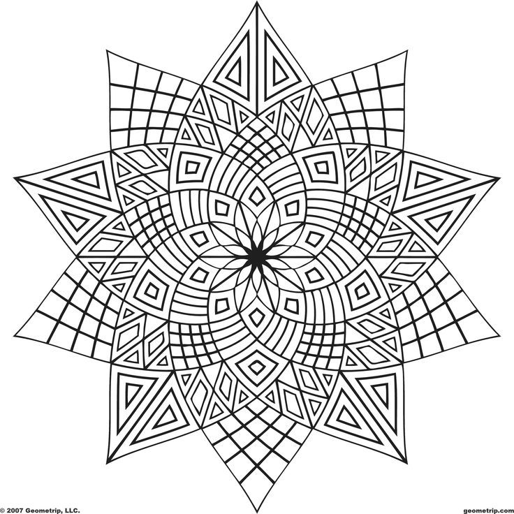 Detailed Coloring Pages For Adults | Designs 6 Geometrip ... | Therap…