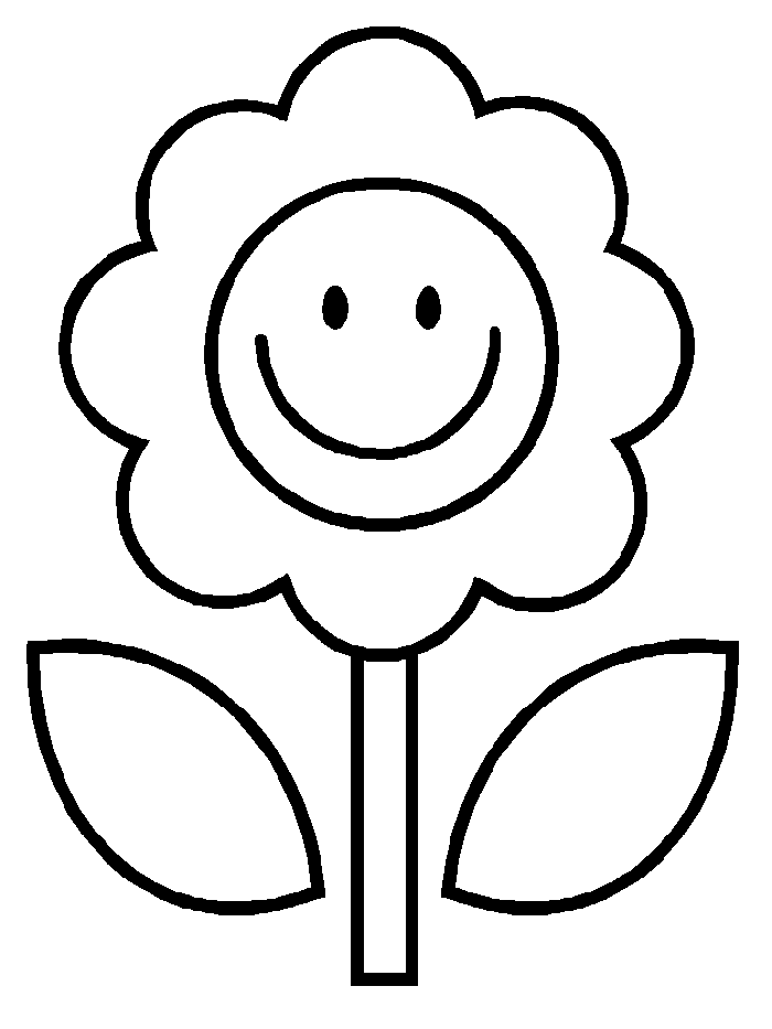 Easy Flower Coloring Pages - KidsColoringSource.