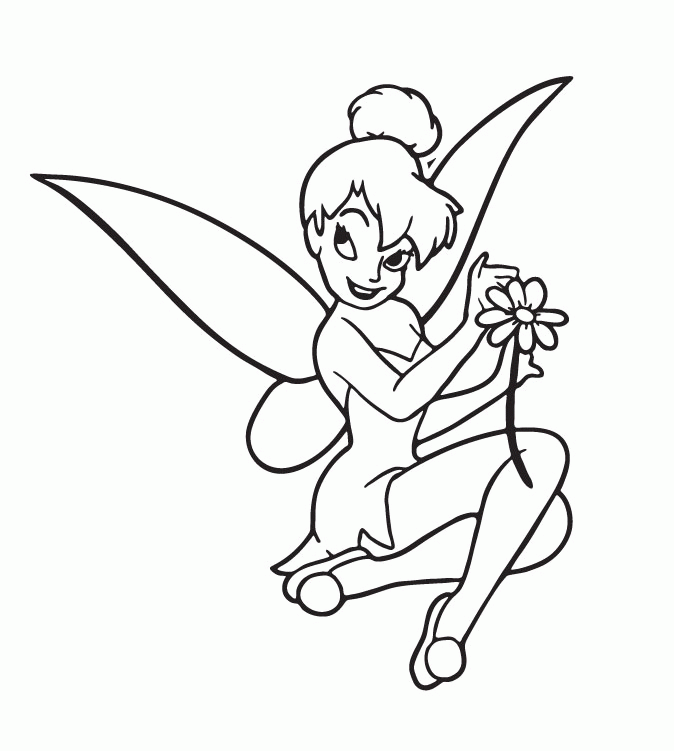 Tinkerbell Valentines Blowing A Kiss Coloring Pages