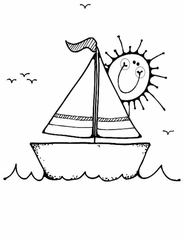 sailboat coloring page preschool