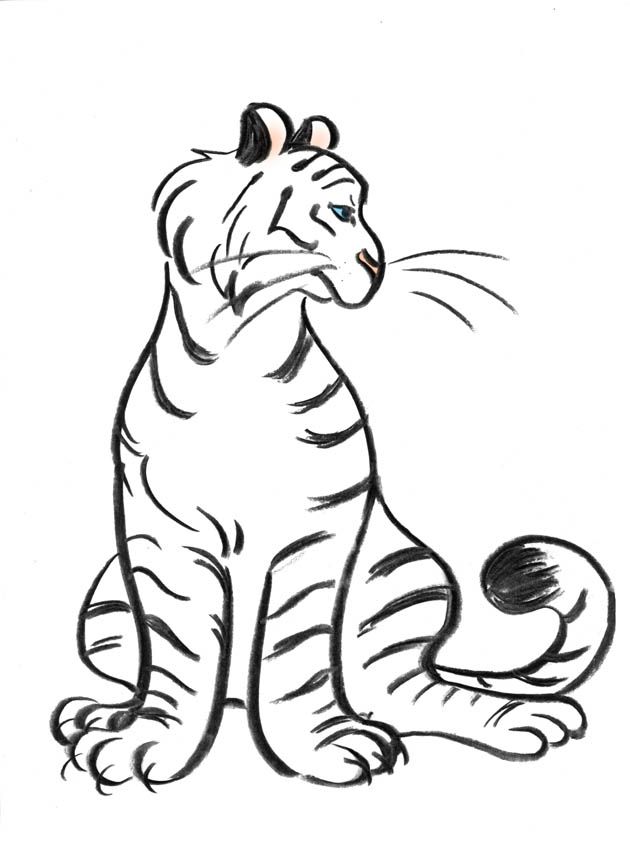 Cartoon Tiger Picture - Coloring Home