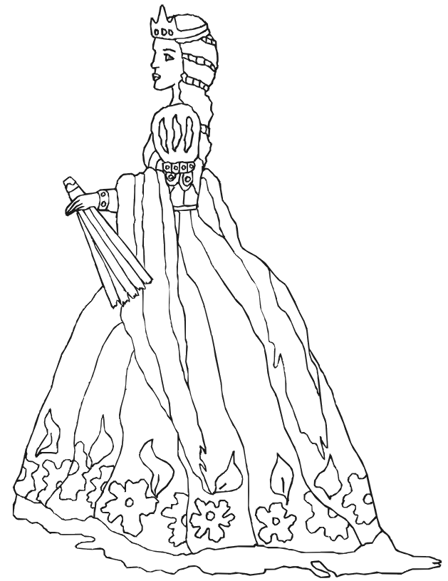 Pretty Princess Coloring Pages - Coloring Home