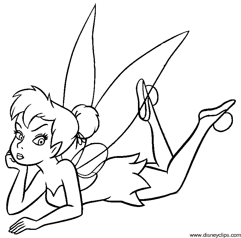Peter Pan and Tinkerbell Coloring Pages - Disney Kids' Games