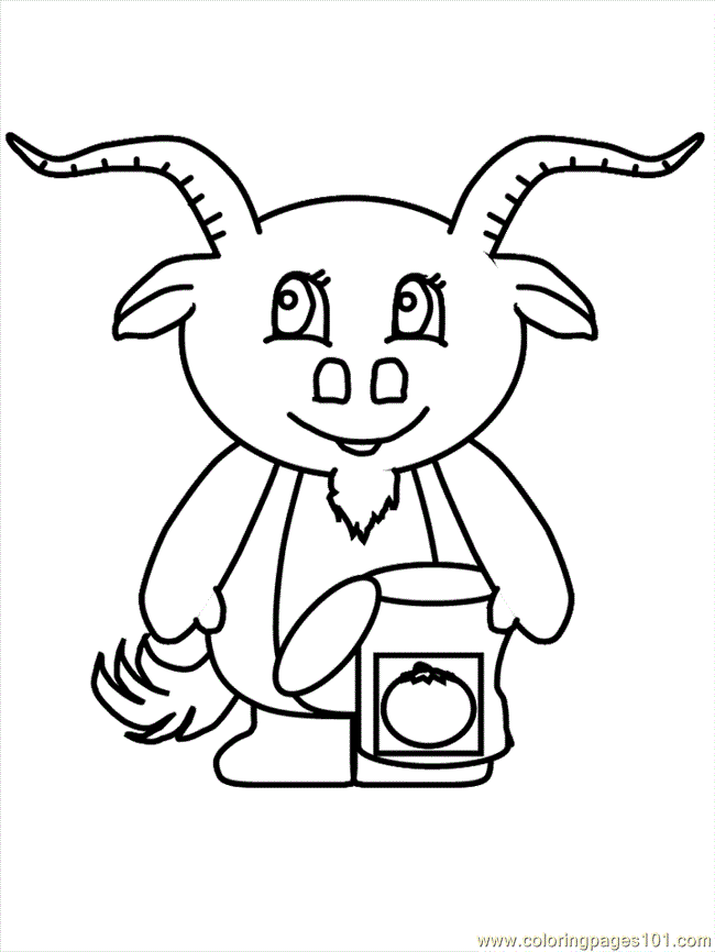 Coloring Pages Color Goat4 (Mammals > Goat) - free printable 