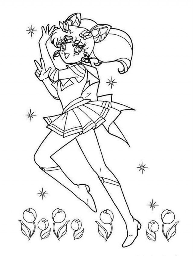 Tulips Sailor Moon Coloring Page Coloringplus 254765 Coloring 