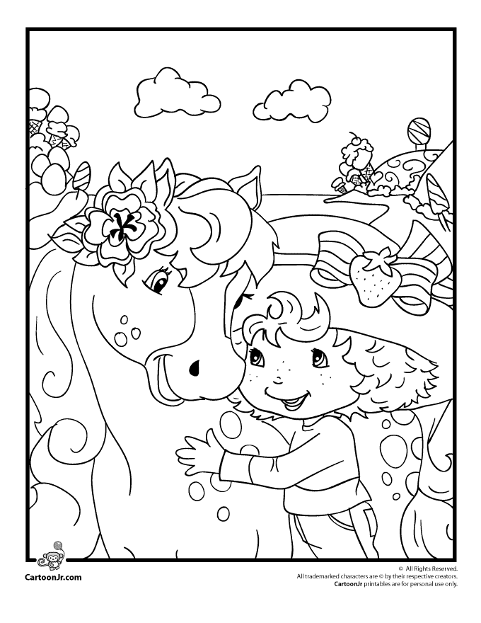 Pin Strawberry Shortcake Coloring Book Busy Toy Addictcom Cake on 