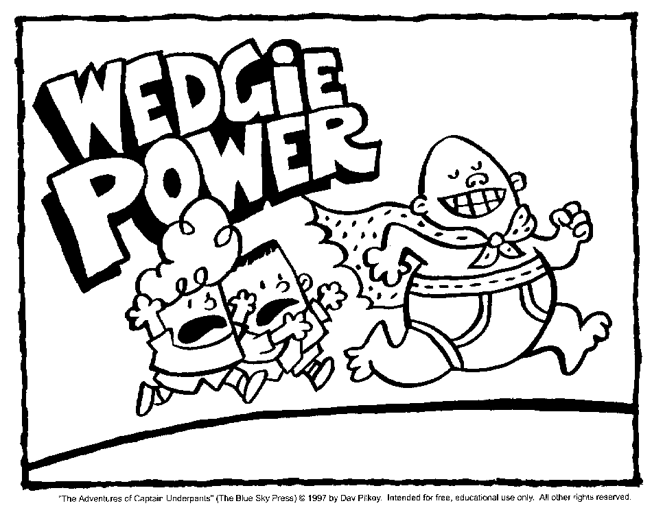 Coloring & Activity Pages: "Wedgie Power" Coloring Page
