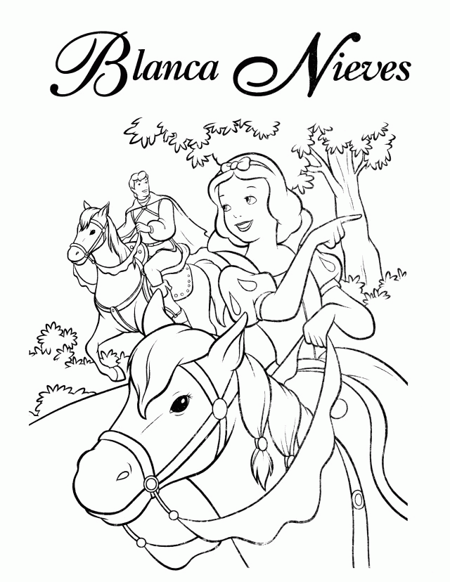 spanish Snow White printable Coloring Pages | Coloring Pages