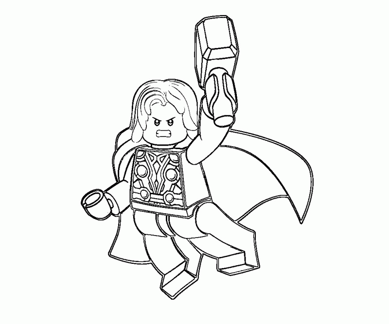 1 Lego Coloring Page