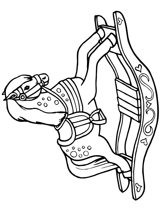 Rocking Horse Coloring Page