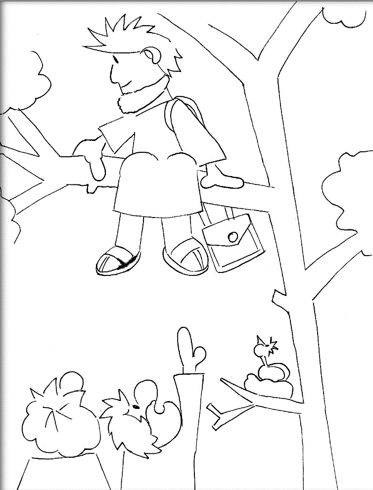 Zacchaeus coloring page | Zacchaeus