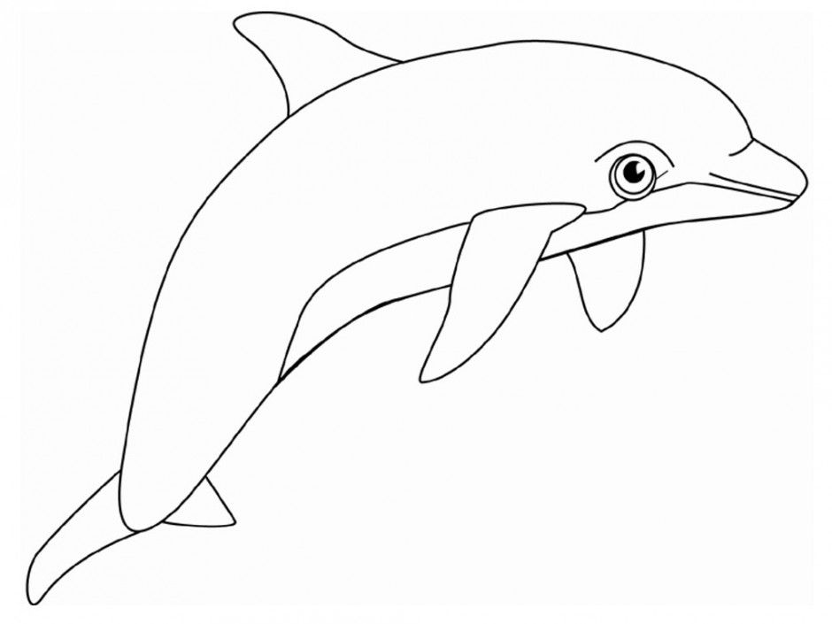 Dolphin Coloring Pages Cute Dolphin Coloring Pages Kids Coloring 
