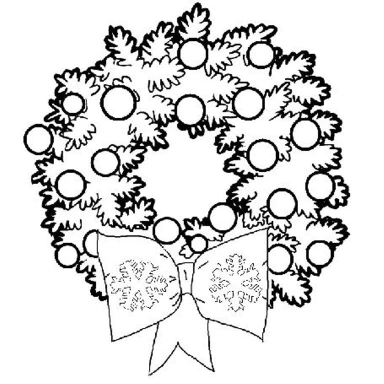 Download Pretty Wreath Free Coloring Pages For Christmas Or Print 