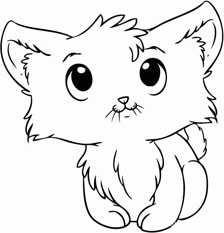 Kitten Coloring Pages for Kids- Free Coloring Pages to download