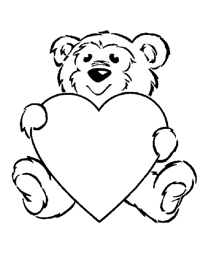 valentine pictures to color printable | Coloring Picture HD For 