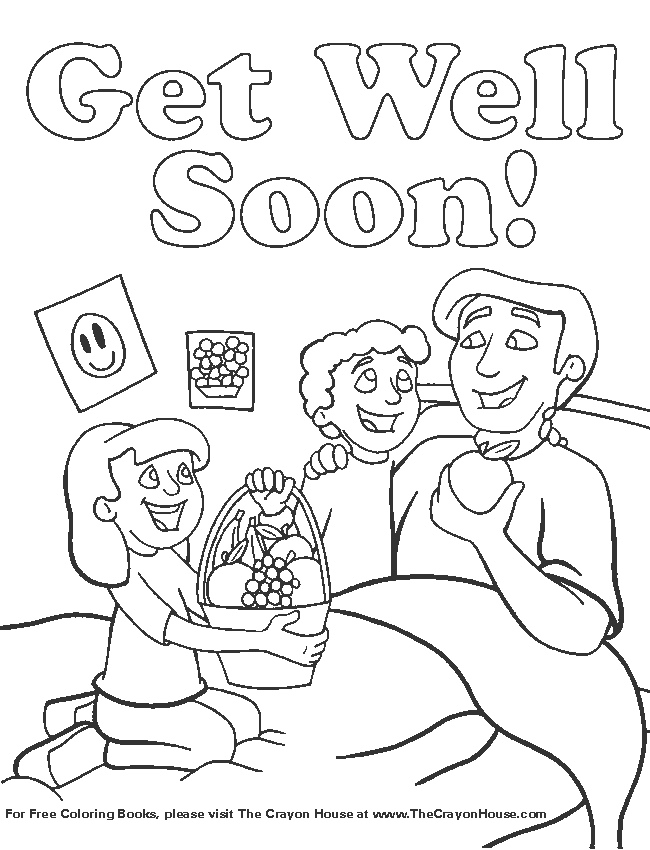 The Crayon House Get Well Soon Coloring Pages | The Crayon House