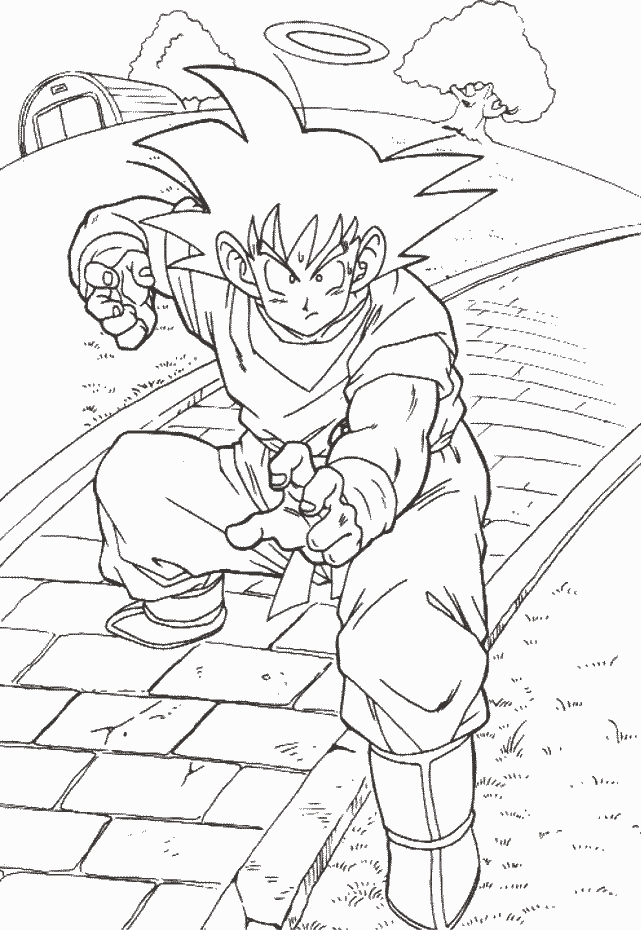 Coloring Pictures Of Goku - Coloring Home