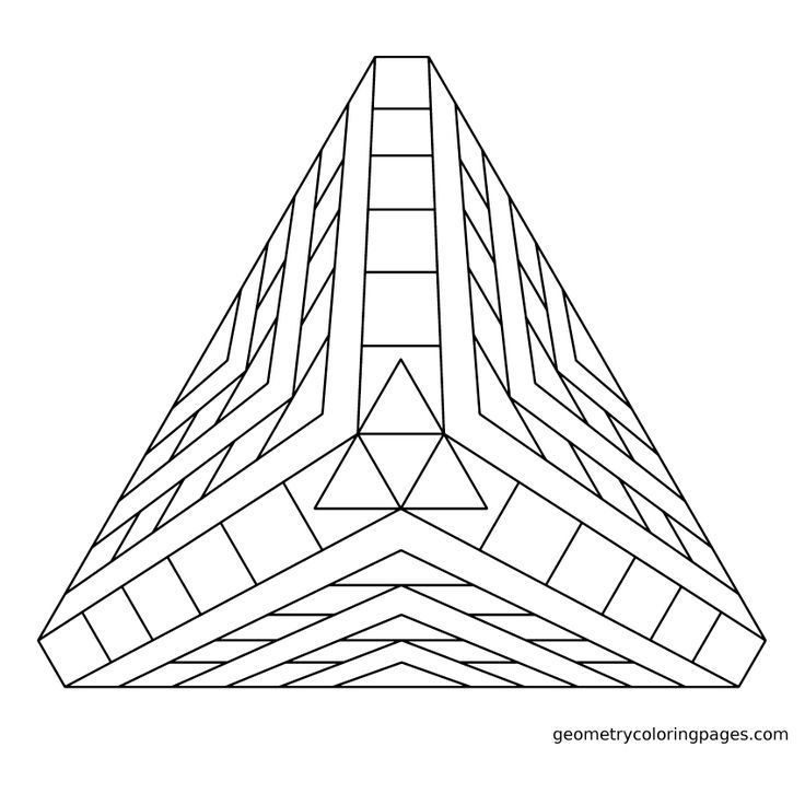 Geometry Coloring Page, Pyramid 2 | Coloring Pages
