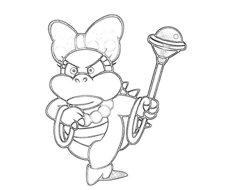 Download or print this amazing coloring page: Wendy O Koopa Happy | supertw...