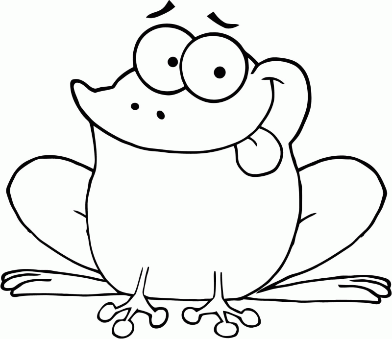 Hilarious Frog Coloring Page: hilarious-frog-coloring-pages 