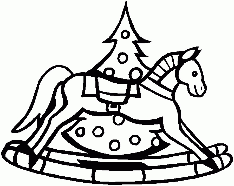 Christmas Horses Colouring Pages - Coloring Home