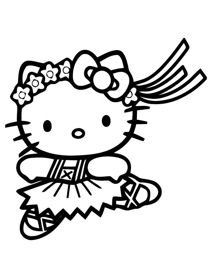 Download Cute Hello Kitty Ballet Coloring Page | Free Printable ...